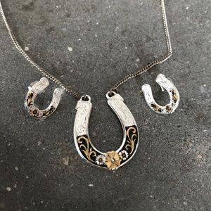 Montana Silversmith Horseshoe Necklace & Earrings